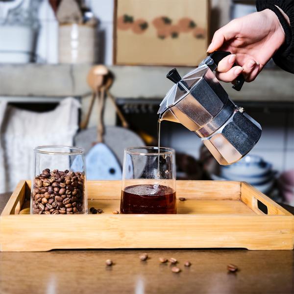 Klassischer Espressokocher aus Aluminium, 150 ml für 3 Tassen - Traditioneller Kaffeegenuss, für aromatischen Espresso wie vom Barista