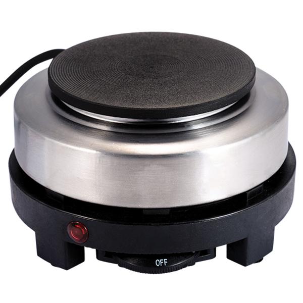 Kompakte elektrische Mini-Einzelkochplatte mit Espresso-Kocher, 500 Watt, Ideal für Camping & kleine Küchen