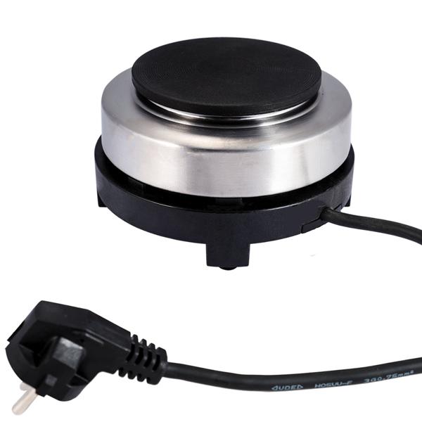 Kompakte elektrische Mini-Einzelkochplatte, Ø 10 cm, 500 Watt, Ideal für Camping, Studentenwohnungen & kleine Küchen, schnellheizend & platzsparend