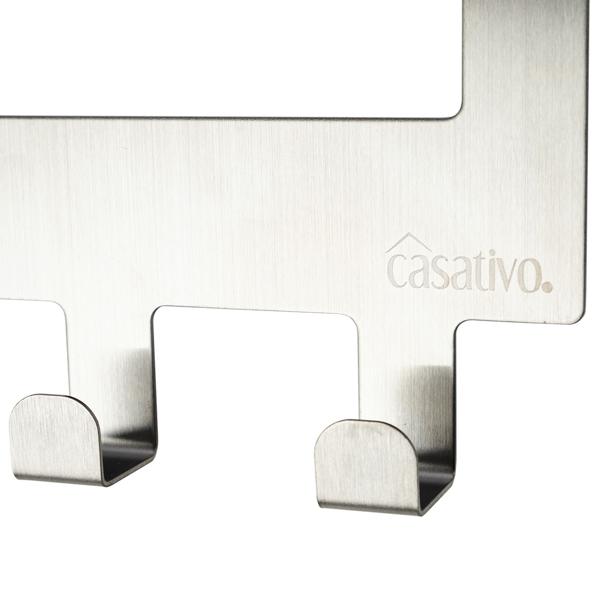 2er-Set Robuste Edelstahl-Türgarderobenleiste mit je 5 Kleiderhaken, platzsparende Aufbewahrung für Jacken, Mäntel, Handtücher u.v.m.