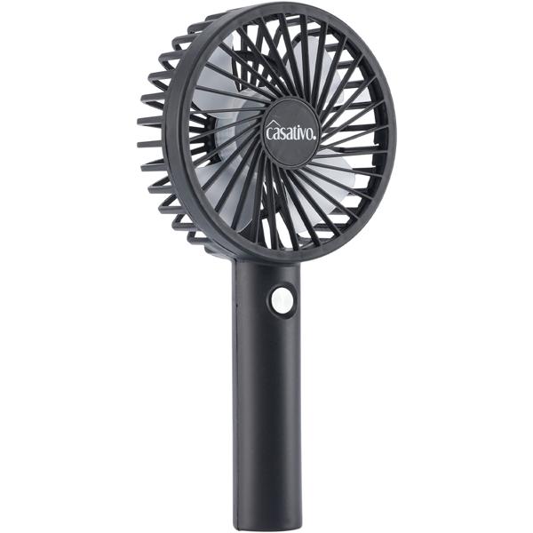 2er-Set Flexibler 2in1 Hand- & Tischventilator (schwarz): Akku- & USB-Betrieb, 3 Stufen für optimale Kühlung, tragbar für Büro, Reise & Zuhause