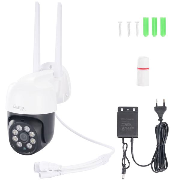 2er-Set WLAN Outdoor Überwachungskamera 2K: IP66, Pan-Tilt: Volle Kontrolle & brillante Überwachung für Ihr Zuhause – Tag & Nacht