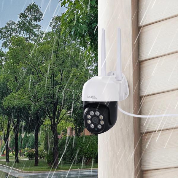 2er-Set WLAN Outdoor Überwachungskamera 2K: IP66, Pan-Tilt: Volle Kontrolle & brillante Überwachung für Ihr Zuhause – Tag & Nacht