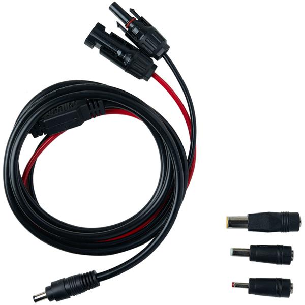 Wetterfestes Solarmodul-Anschlusskabel: MC4-komp. auf DC 5,5x2,1mm, 2m, IP65, sichere & effiziente Verbindung zum Laderegler