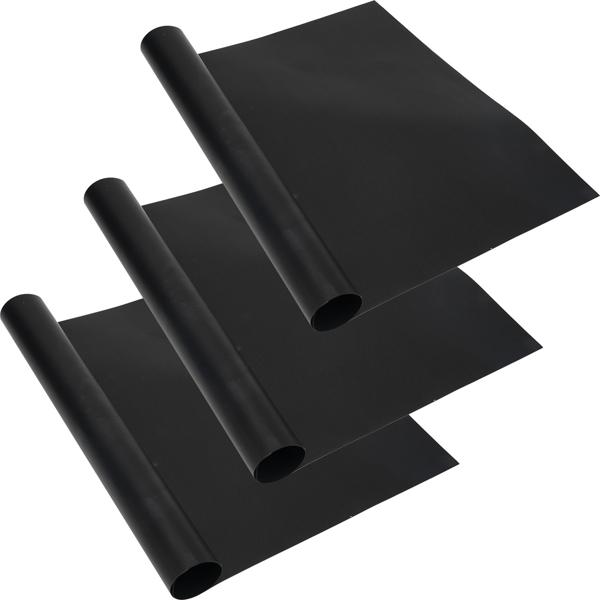 Antihaft BBQ-Grillmatte, 3er-Set Bratmatte aus Glasfaser-Material, wiederverwendbar, für Gasgrill, Holzkohlegrill, Elektrogrill, lebensmittelkonform