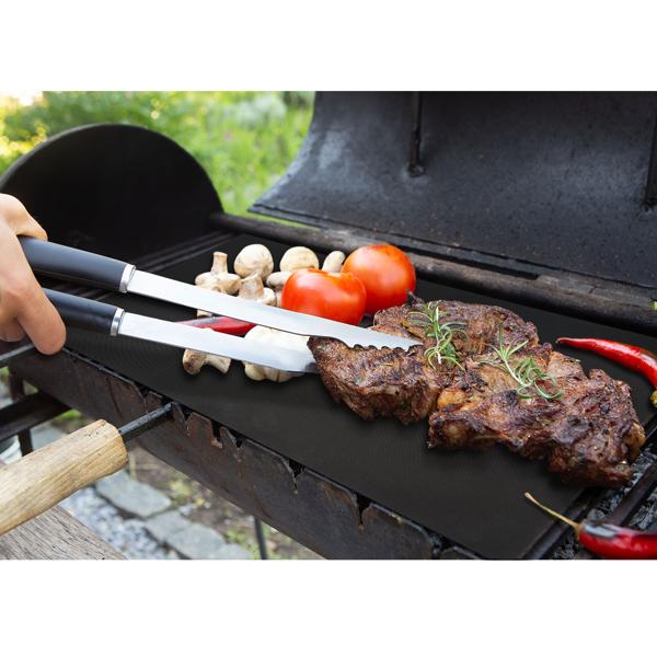 Antihaft BBQ-Grillmatte, 3er-Set Bratmatte aus Glasfaser-Material, wiederverwendbar, für Gasgrill, Holzkohlegrill, Elektrogrill, lebensmittelkonform