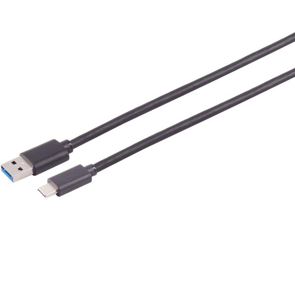 3er-Set USB-C Lade- & Datenkabel - Schnelles Laden & 5 Gbps Datenübertragung für Smartphone Tablet - USB 3.0 - Schwarz - 1m - Robust
