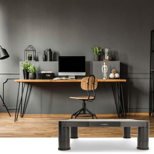 Monitorständer mit anpassbarer Höhe, Bildschirmständer und Laptop-Erhöhung für Arbeitsplatz, Homeoffice, Büro