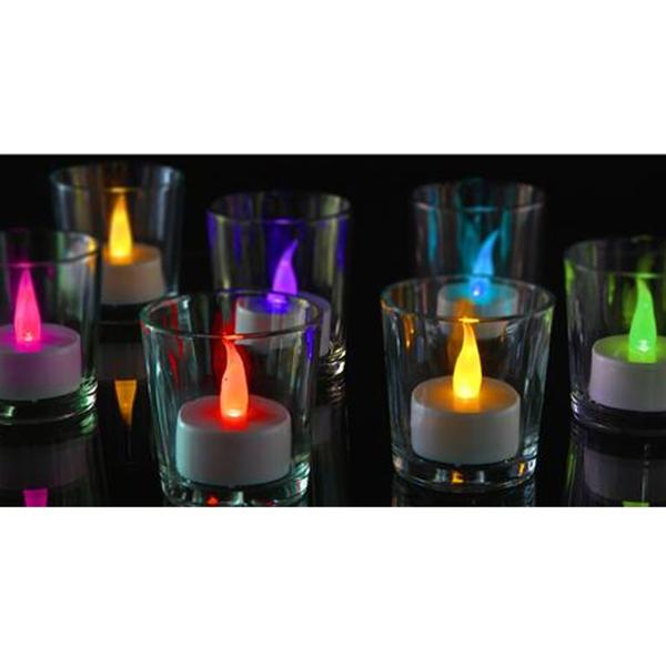 Flackerndes LED-Teelicht 8er-Set - Sanfter Farbwechsel & 6h Timerfunktion - Ø 4cm, batteriebetrieben mit CR2032 - Ideal für sichere Dekoration Herbst, Winter, Weihnachten & Partys