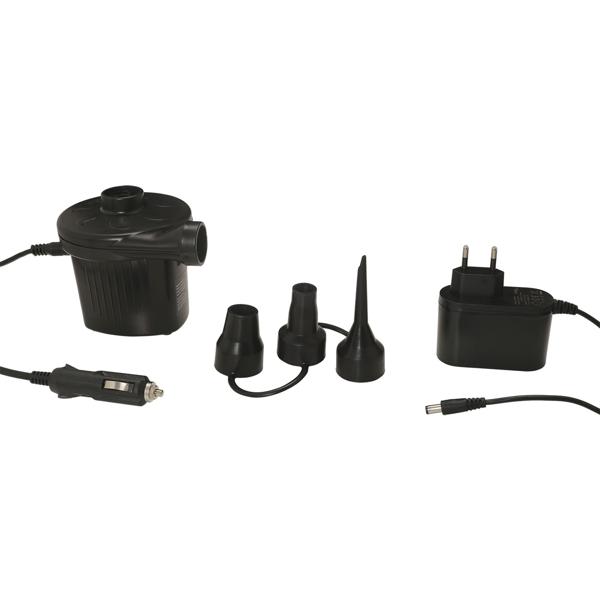 Praktische Elektrische Luftpumpe mit 3 Luftdüsen und Kompressor, 12 V / 230 V, 50 W, für schnelles Aufpumpen von Bällen, Schlauchbooten, Luftmatratzen