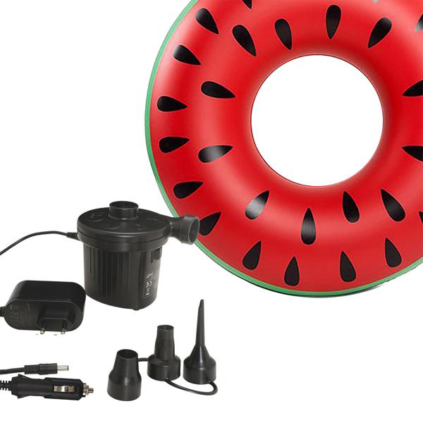 Praktische Elektrische Luftpumpe mit 3 Luftdüsen und Kompressor, 12 V / 230 V, 50 W, für schnelles Aufpumpen von Bällen, Schlauchbooten, Luftmatratzen