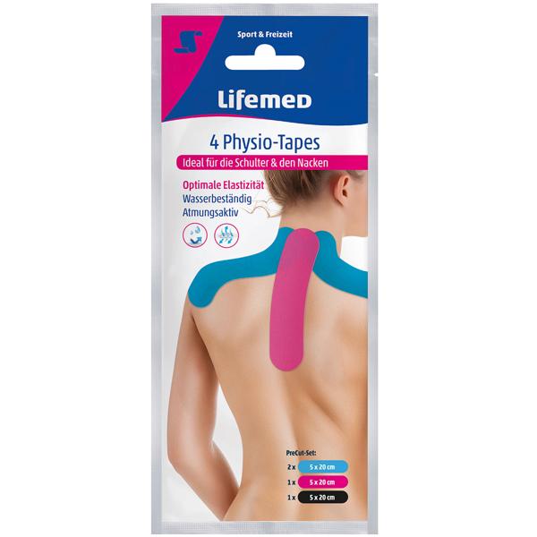2er-Set Physio-Tapes für den Nacken - 4 vorgeschnittene Kinesio Tapes in 2 Grössen - atmungsaktiv, latexfrei & wasserbeständig - stabilisiert Bänder & Gelenke