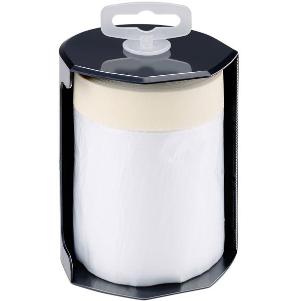 Abdeckfolie mit Klebeband auf Abroller – Reissfeste Malerfolie für Malerarbeiten & Renovierung – 33m x 0.55m – Schützt Möbel & Böden vor Farbflecken