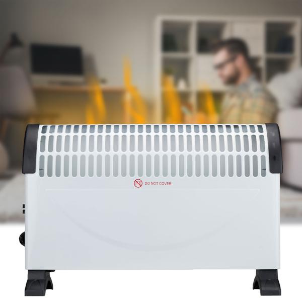 Konvektor Heizung 1500W, mit Überhitzungsschutz, GS-zertifiziert, weiss/schwarz. Elektro-Heizkörper für schnelle Wärme, sicher & zuverlässig