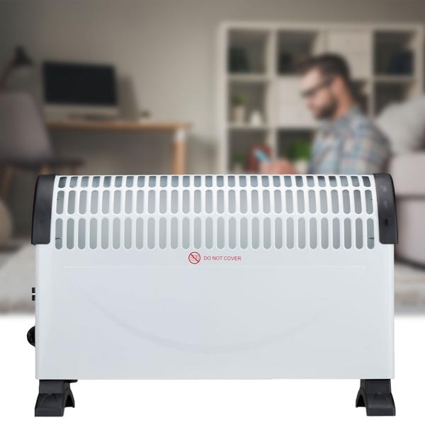 Konvektor Heizung 1500W, mit Überhitzungsschutz, GS-zertifiziert, weiss/schwarz. Elektro-Heizkörper für schnelle Wärme, sicher & zuverlässig