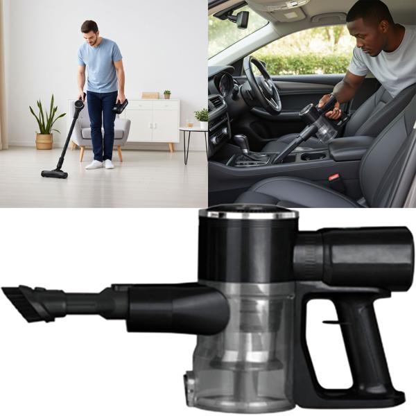 Leistungsstarker Akku-Staubsauger, Lithium-Ionen-Akku, beutellos, HEPA Filter, auch als Handstaubsauger nutzbar, 160 Watt, schwarz