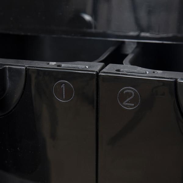 Dual Zone Doppelkorb Heissluft Fritteuse, Air Fryer mit 2 Körben, 9 Liter, 2400 Watt, 12 Programme, 2 Grill Roste, Display, Zeitschaltuhr, PFAS-frei