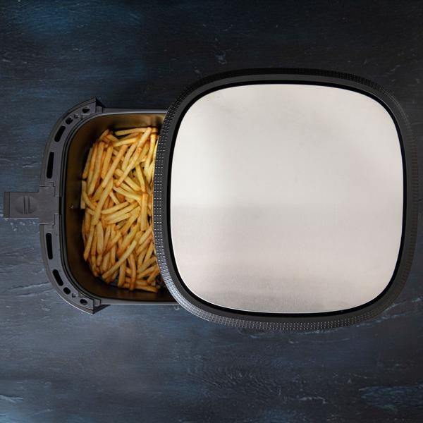 Elegante XL - 8 Liter Heissluftfritteuse: 1800W, Edelstahl, Touch LCD & umfangreiches Zubehör – Knusprige Gerichte, fettarm zubereitet