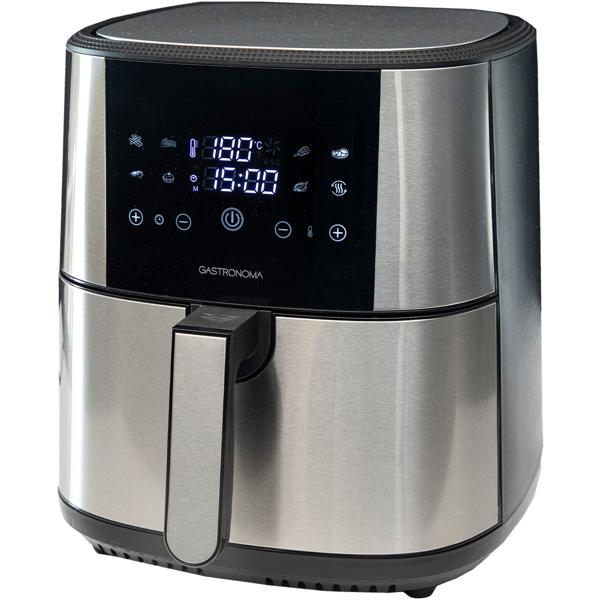 Elegante XL - 8 Liter Heissluftfritteuse: 1800W, Edelstahl, Touch LCD & umfangreiches Zubehör – Knusprige Gerichte, fettarm zubereitet