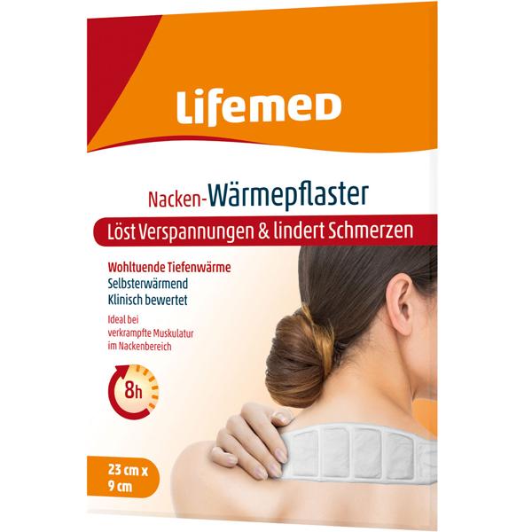 10er-Set Nacken-Wärmepflaster weiss - 8h Tiefenwärme gegen Nackenbeschwerden & Muskelverspannungen - Selbstklebend, 23x9cm, diskret tragbar