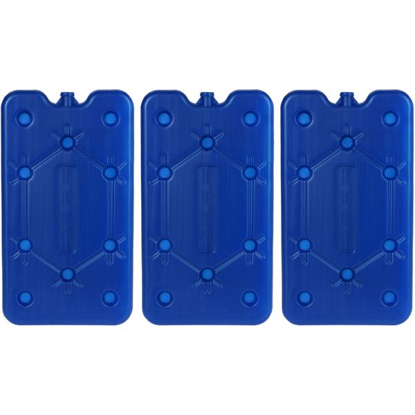 3er-Set Kühlakku 400ml - Ideal für Kühlbox Kühltasche Camping - Hält Speisen/Getränke bis 8 Std. kühl - Wiederverwendbar HDPE - 25x14x1.5 cm