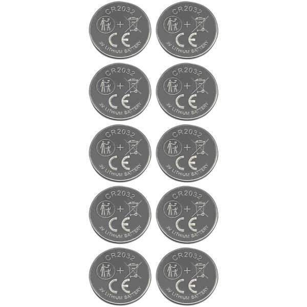 CR2032 Lithium-Knopfzellen (10er-Set), 3V – Powerpack für Autoschlüssel, Uhren & Smart Home Geräte – Langlebige Batterien