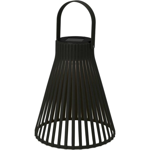 Solar Hängelampe schwarz (20x24cm) in stylischer Gitteroptik - Pendelleuchte im Industrial Look für stimmungsvolles Licht auf Balkon & Terrasse