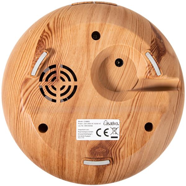 Aroma-Diffuser in eleganter Holzoptik für ätherische Öle, LED-Beleuchtung in 7 Farben & Timer, 300 ml, formschöne Raumbefeuchtung für Ihr Zuhause