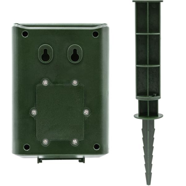 Effektiver Ultraschall Tiervertreiber, Tierabwehr m. PIR-Bewegungsmelder, bis 60 m², vertreibt Hunde, Katzen, Kleintiere, Vögel, Marder