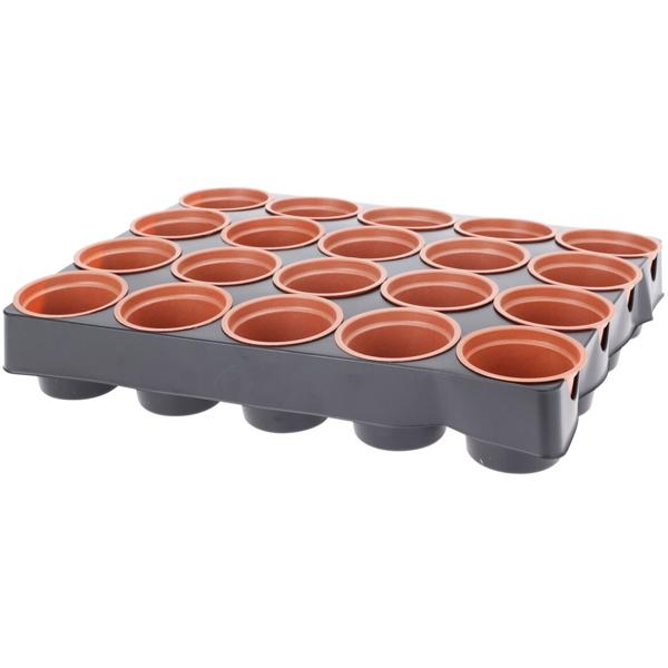 Anzuchtschale mit Anzuchttöpfen 20 Sück, praktische Töpfchen zur Aussaat, langlebig und leicht zu reinigen