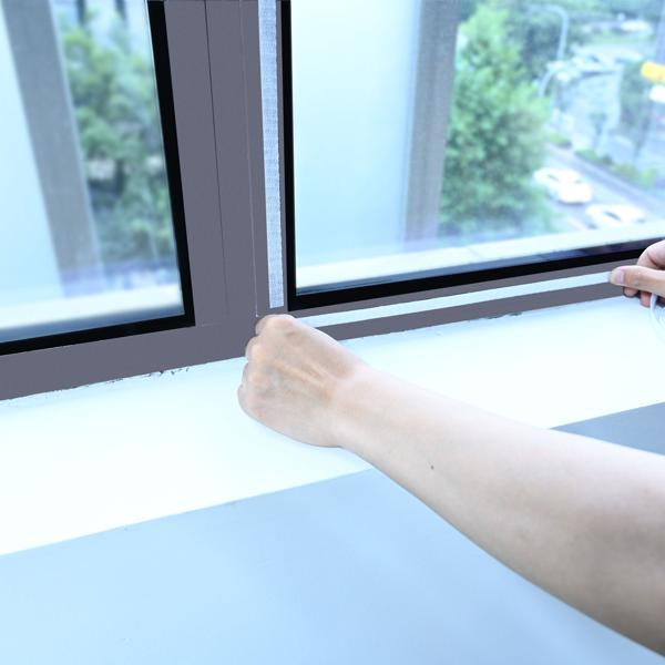 Fliegennetz für Fenster bis 130 x 150 cm, Fliegengitter individuell zuschneidbar PLUS 6m Klettband - Mückenschutz ohne Bohren