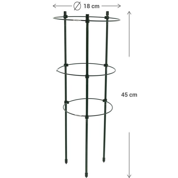 6er-Set Stabile Pflanzenstütze, rund, 45 x Ø 18 cm, für kletternde Pflanzen & Blumen, Robuste Rankhilfe für Garten, Balkon & Zimmerpflanzen
