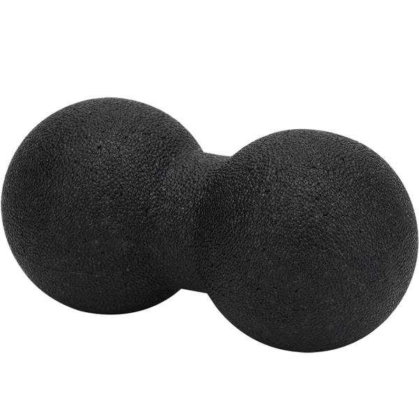 Doppel-Faszienmassageball (8 cm, schwarz): Punktuelle Massage für Nacken, Rücken & mehr. Einfache Anwendung für effektive Entspannung