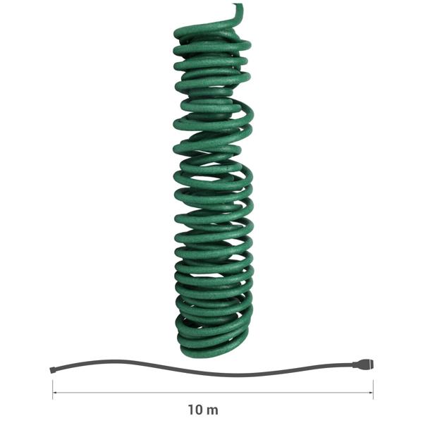 2er-Set Blumendraht Soft 10m - Pflanzenfixierung, Zaunbau, Basteln - Robuster, witterungsbeständiger Eisendraht Ø 1mm mit PE-Schaumüberzug - Grün