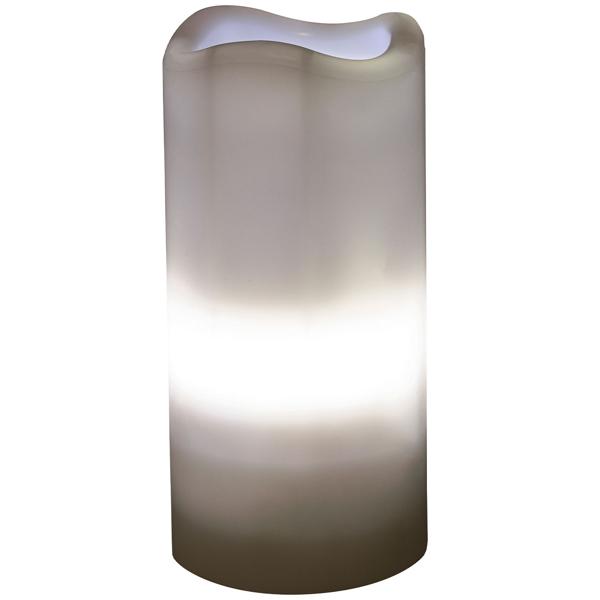 2er-Set Projektor Kerze - bunte Lichtshows an Wände/Decken - 3 Schablonen, 4 Motive, Timer & kabellos Batteriebetrieb, 7x15cm, weiss - LED-Projektor