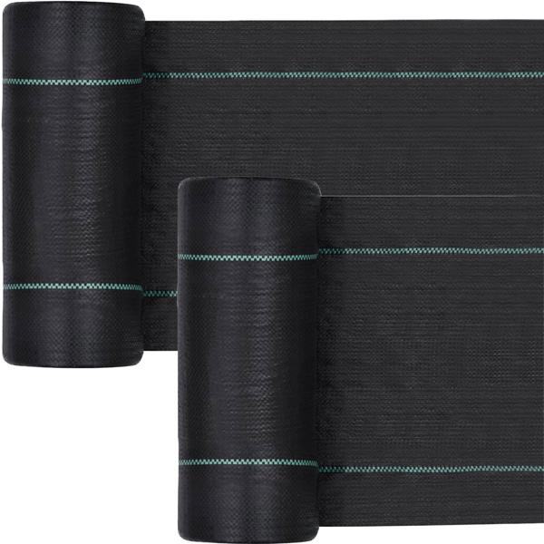 2er-Set Reissfeste Anti Unkraut Folie, 1 x 10 m, wasserdurchlässig & UV-beständig, für Beete & Wege, dauerhafter Schutz vor Unkrautwuchs