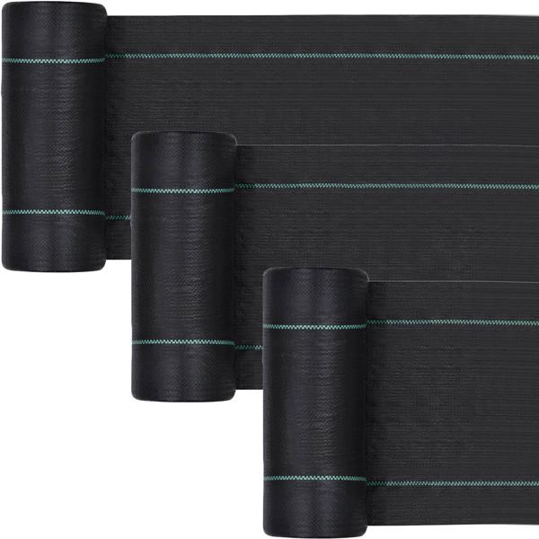 3er-Set Reissfeste Anti Unkraut Folie, 1 x 10 m, wasserdurchlässig & UV-beständig, für Beete & Wege, dauerhafter Schutz vor Unkrautwuchs