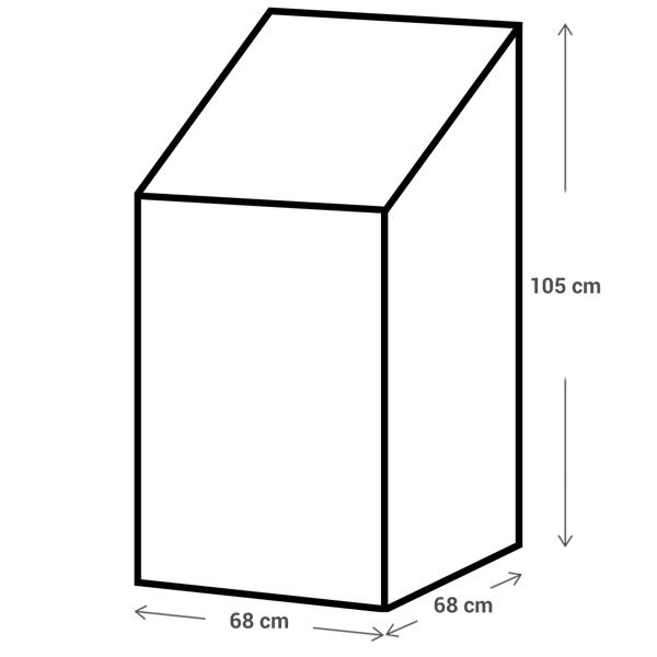 Wetterschutz Abdeckplane für Gartenstapelstühle: Dunkelgrün, wasserabweisend, 68 x 68 x 105 cm – für jede Jahreszeit