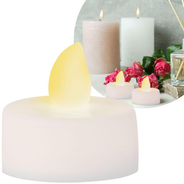 Stimmungsvolle LED-Teelichter (24er-Set) inkl. Batterien (CR2032) - Flackerndes Licht, Batteriebetrieb, für gemütliche Abende & stimmungsvolle Atmosphäre