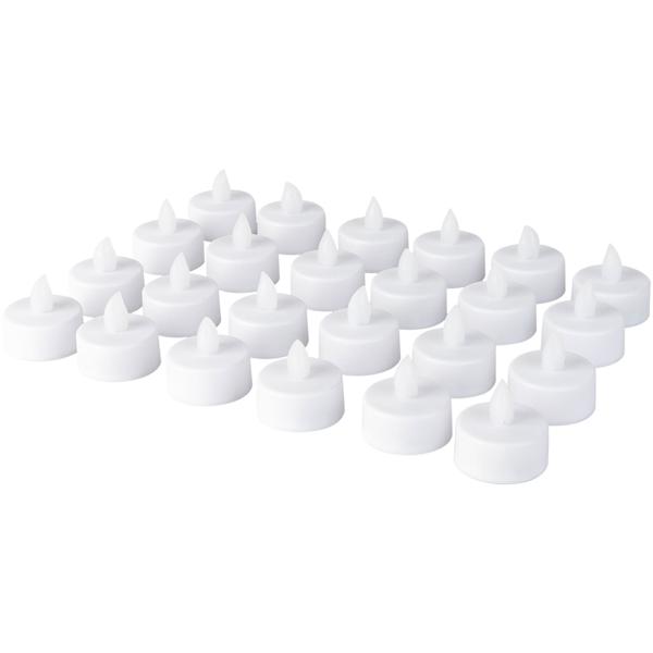 Stimmungsvolle LED-Teelichter (48er-Set) inkl. Batterien (CR2032) : Flackerndes Licht, Batteriebetrieb, für gemütliche Abende & stimmungsvolle Atmosphäre