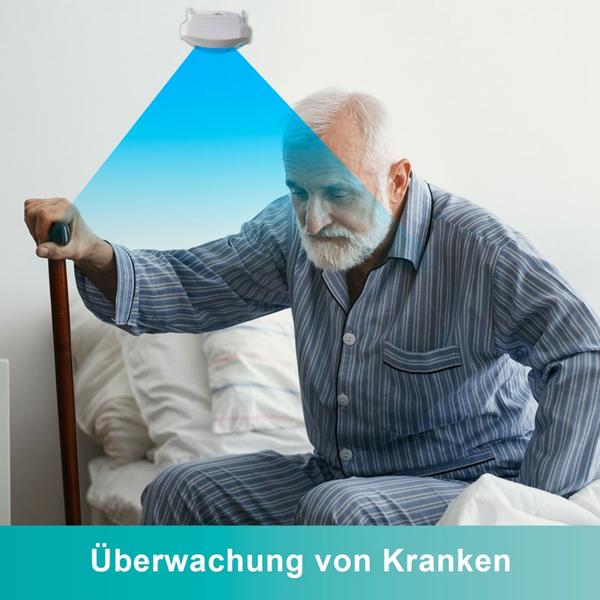 Kabellose Funk Türklingel & Durchgangsmelder mit PIR-Sensor, IP44, 36 Klingeltöne, weiss: für mehr Sicherheit & Komfort