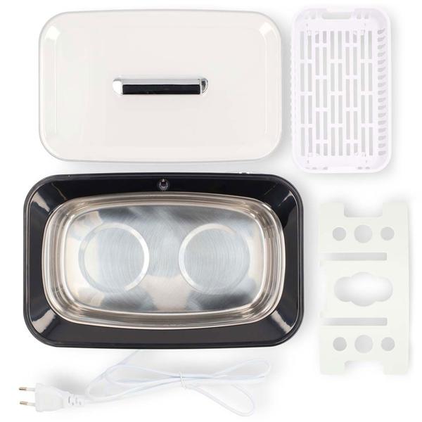 Professioneller Ultraschallreiniger 1800ml: 43kHz, 3 Reinigungsmodi, weiss-schwarz – leistungsstarkes Ultraschallbad für perfekte Ergebnisse