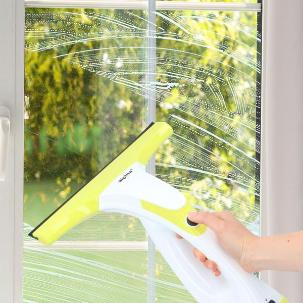Elektrischer Fensterabzieher mit Akku, 28cm: Schnelle & streifenfreie Scheibenreinigung, für Fenster & glatte Flächen, Zeitsparende Lösung