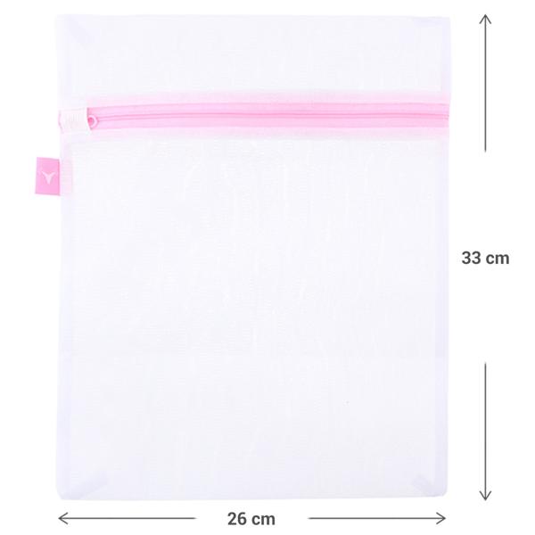 Wäschenetze mit Reissverschluss - 4er-Set für Feinwäsche - 3 Grössen (2x klein, 1x mittel, 1x gross) - optimaler Schutz beim Waschen und Reisen