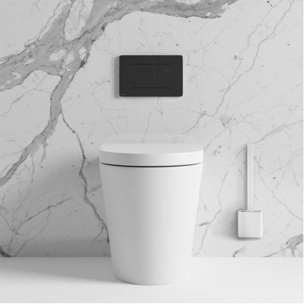 2er-Set WC-Bürste mit Silikonborsten, 2 Toilettenbürsten inkl. Bürstenhalter, weiss/grau, schnell trocknend, die effizientere Art der Toiletten Hygiene