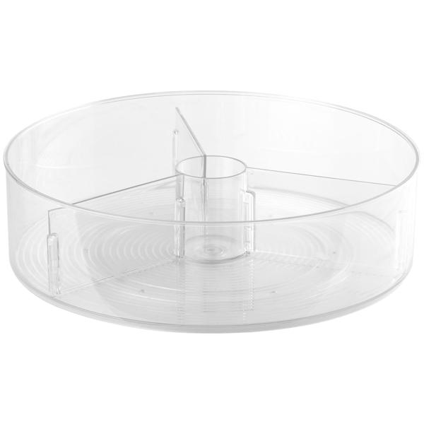 Praktischer Kühlschrank-Drehteller: Für mehr Ordnung & Übersicht im Kühlschrank, Ø 29 x H 9 cm, Drehplatte Ideal für Gewürze, Dosen, leicht drehbar & platzsparend