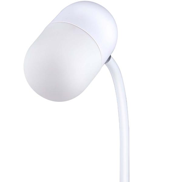 LED-Schreibtischlampe mit Qi-Ladestation, Lautsprecher, 3 Lichtfarben, weiss – 14 LEDs, 50 Lumen, multifunktionale Lampe für den Arbeitsplatz