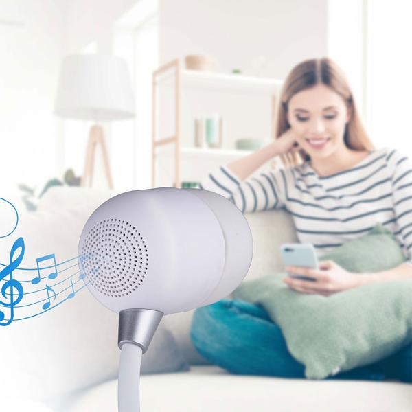 LED-Schreibtischlampe mit Qi-Ladestation, Lautsprecher, 3 Lichtfarben, weiss – 14 LEDs, 50 Lumen, multifunktionale Lampe für den Arbeitsplatz