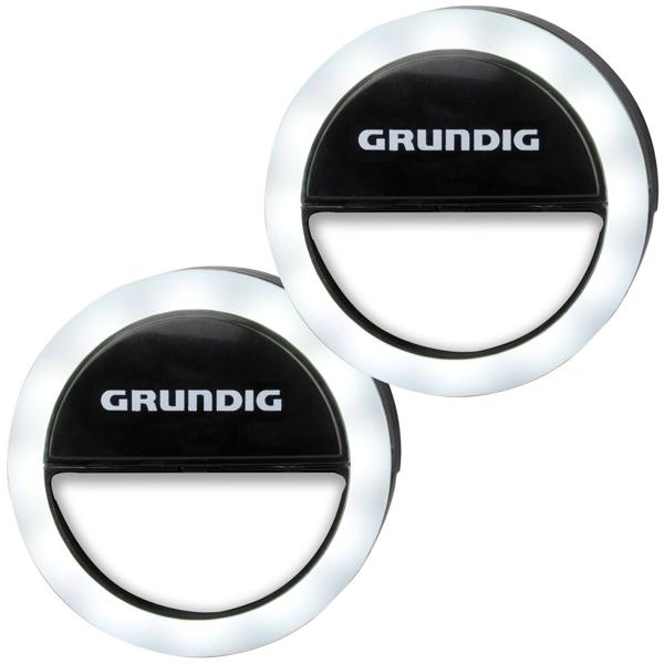 2er-Set Ringleuchte für Smartphones - Perfekt für Vlogs, Selfies & Online-Meetings - 36 LEDs, 3 Helligkeiten, Ø 8,5 cm - Kompakt & mobil