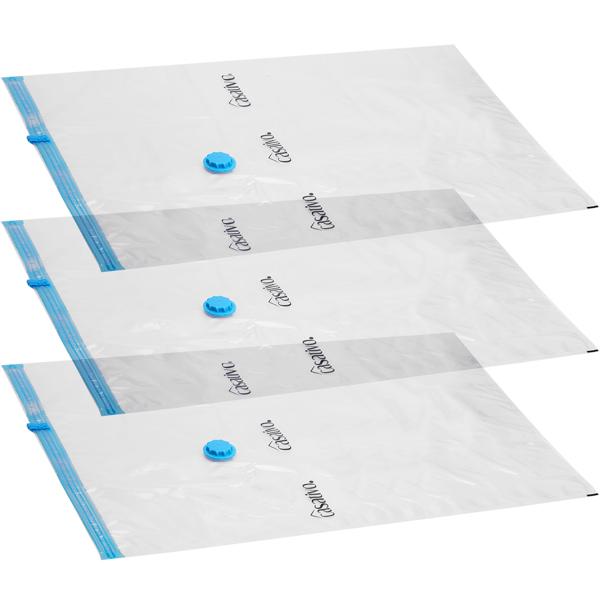 6er-Set platzsparende Vakuumbeutel L, 60 x 80 cm, Kompression mit dem Staubsauger, Aufbewahrungssäcke Saisonkleidung, Bettdecken und Bezüge